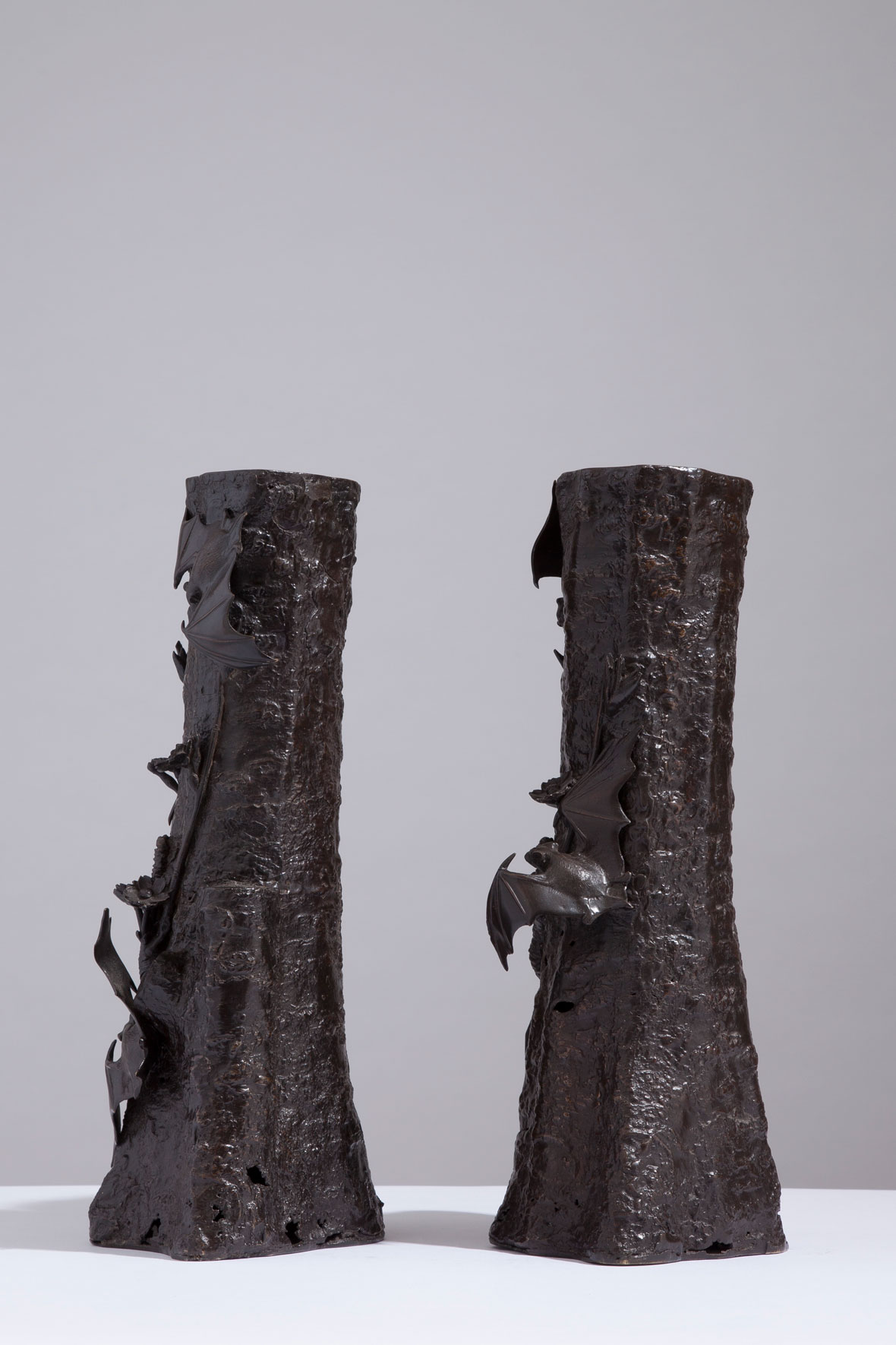 Pair of Bat Vases